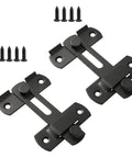 Beefy Flip Latch Lock Heavy Duty Stainless Steel Gate Door Cabinet Window Lock 2 Pack black with screws, durable and rustproof