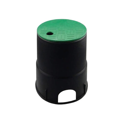 Automatic Irrigation Valve Box Cover For Garden And Lawn 6 Inch Plastic Sprinkler System Lid In Black And Green Dust Proof And Heavy Duty ABS