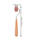 Professional Heavy Duty Rubber Ink Roller For Printmaking And Canvas Painting Smooth Glide Surface 7.36 in with wooden handle.