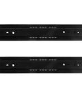 Two Pack Stainless Steel Drawer Slides With Quiet Glide And No Snag Noise Reduction Full Extension Heavy Duty Cabinet Runners In Black Finish