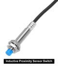Inductive Proximity Sensor M8 Switch Normally Open PNP DC 6-36V 2mm Sensing Distance with blue tip, 3.9ft lead.
