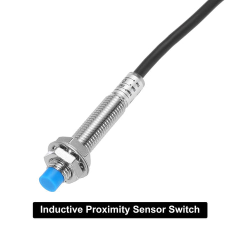 Inductive Proximity Sensor M8 Switch Normally Open PNP DC 6-36V 2mm Sensing Distance with blue tip, 3.9ft lead.