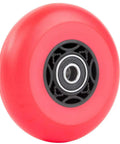 Close-up of a 76mm 90A Ripsurf wheel set for RipStik DLX caster board, showing the red polyurethane material and ABEC9 bearing.