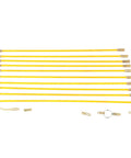 Top Tier Fiberglass Fish Tape Rod Kit Lets You Run Wire Through Walls And Attics Like A Pro With 10 Piece Flexible Cable Puller Set Featuring Brass Connectors For Any Tough Job Around the House Or Business, 10 fiberglass rods