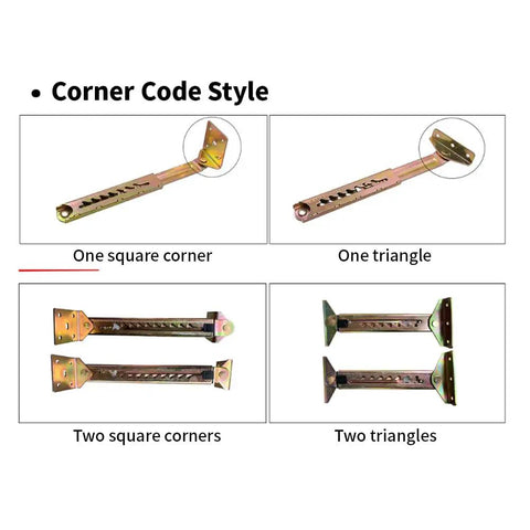 Beefed Up Adjustable Gear Lifting Bracket And Shifter Pull Rod Linkage Pair Corrosion Resistant Zinc Plated Steel with corner styles.