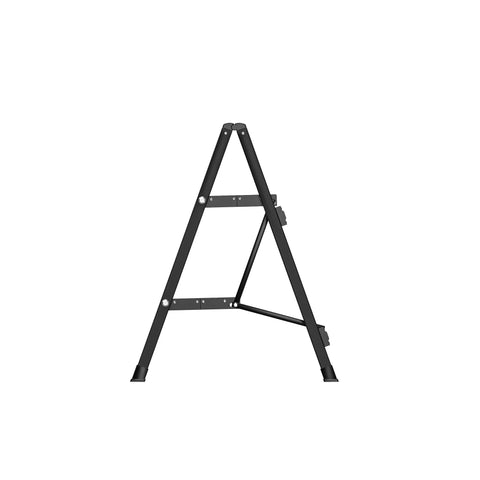 Side view of Two Step Aluminum Folding Ladder With Wide Anti Slip Pedals For Home And Kitchen, Lightweight Portable Stepladder