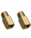 Two Pack 1/8 BSPT Male To 1/8-27 NPT Female Thread Adapter For Pressure Gauges Brass Quick Connect Converter Set, brass fittings