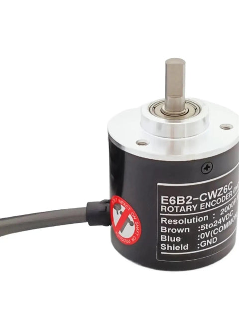 E6B2-CWZ6C ABZ Incremental Rotary Encoder 1024 P R Pulses Per Revolution DC5-24V NPN Output, industrial use, side view