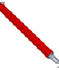 QLT Pull Tie Wire Twister with red rubber grip, 12 inch, for concrete and rebar tying, contractor grade tool, side view