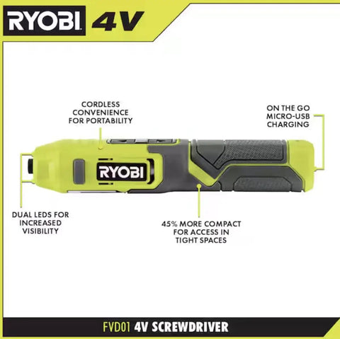 Kick Butt Performance From This Hella Compact 4V Cordless Screwdriver Built For Nailing Tight Spaces Without The Hassle features dual LEDs and a compact design.