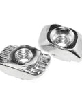 Sliding T Slot Nuts 2020 Series M3 Drop In Pack Of 30 Carbon Steel Nickel Plated Half Round Roll In For 6mm Slot Aluminum Profiles