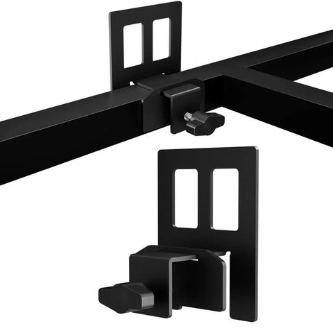 Set Of Six Anti Slip Mattress Holders For Metal Bed Frames, Heavy Duty Rubber Sliders on a steel bed frame ensuring stability.
