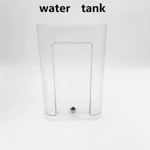 Milk Pitcher With Accurate Measurements For Pro Style Lattes, Latte Game, Airtight Spill Proof Seal For Fresh Milk, Easy Dosing For All Coffee Creations, Compatible With Nespresso EN500 F111 Capsule Machines, Replacement Water Tank Cover Included - front view of transparent water tank.