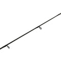Top section of 6 Ft 6 In Max SX Spinning Rod And Reel Combo Size 3000 with guides visible, graphite material for fishing.