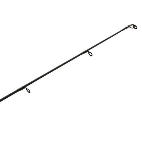 Top section of 6 Ft 6 In Max SX Spinning Rod And Reel Combo Size 3000 with guides visible, graphite material for fishing.
