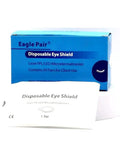 Secure Your Peepers With Confidence Using 100 Pairs Of Disposable Laser Eye Shields Perfect For IPL LED And Microdermabrasion Work. Box and shield visible.