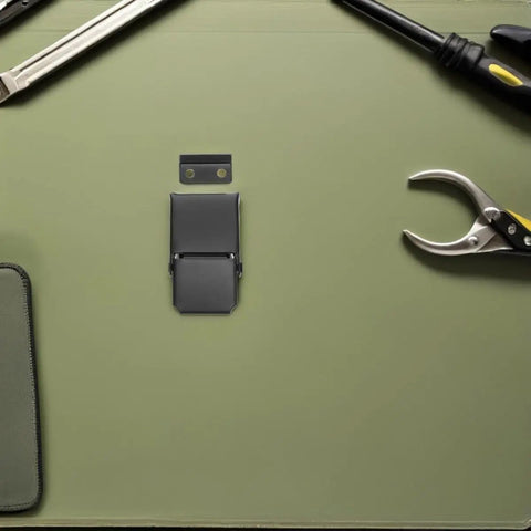 Heavy Duty Stainless Steel Concealed Toggle Latch 2x1 Inch Draw Clasp For Toolboxes Cases And Cabinets Keeps Gear Secure With Weather Resistant Locks on green background among tools