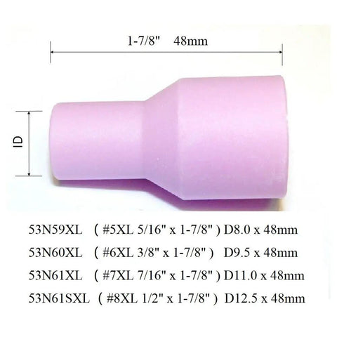 Jumbo alumina nozzle for TIG Welding Torch Accessories Kit For 9 Series, 20 Series, And 25 Series