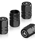 Mercedes Benz Alloy Tire Valve Stem Caps 4 Pack Easy Grip Anti Corrosion Leak Proof Car Tire Air Caps Cover Dust Proof for All Models