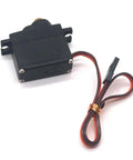 Beat The Clock Analog Servo Coreless Micro Servo Kit Featuring Double Ball Bearing Rock Solid Torque And Lightning Fast Response For Rc Cars Boats Robots And Planes Black, showing a black micro servo with wiring.