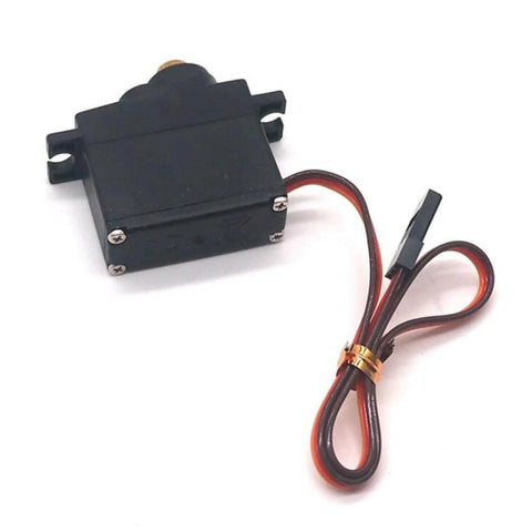 Beat The Clock Analog Servo Coreless Micro Servo Kit Featuring Double Ball Bearing Rock Solid Torque And Lightning Fast Response For Rc Cars Boats Robots And Planes Black, showing a black micro servo with wiring.