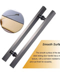 Sliding Barn Door Handle With Smooth Surface For Glass And Wood Doors Easy Install Pull Handle For Interior Or Exterior Doors Gray Finish Multiple Lengths From 50Cm To 100Cm Sleek Modern Look