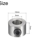 12 Pack 5mm Bore Stainless Steel Shaft Collars With Set Screws 10mm Outside Diameter 7mm Wide Wheel Collar Diagram