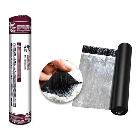Heavy Duty Synthetic Roof Underlayment Featuring Reflective Aluminum Foil And Sbs Asphalt Self Adhesive Backing For A No Mess Install and Roll