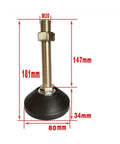 Heavy Duty Adjustable Leveler Feet 10 Piece Set Thick Carbon Steel Furniture Support Screws with dimensions 181mm height and 80mm base.