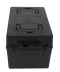 Heavy Duty Plastic Battery Storage Organizer Box With Secure Latching Lid For Marine Car Rv Boat Truck, black durable case.