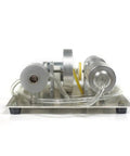 DIY Steam Engine Model Kit With Boiler Syringe Alcohol Burner And Electric Generator For Hands On STEM Experiments Build Your Own Real Power System At Home For Makers metal steam engine, front view