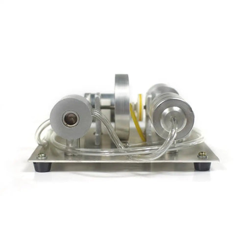 DIY Steam Engine Model Kit With Boiler Syringe Alcohol Burner And Electric Generator For Hands On STEM Experiments Build Your Own Real Power System At Home For Makers metal steam engine, front view