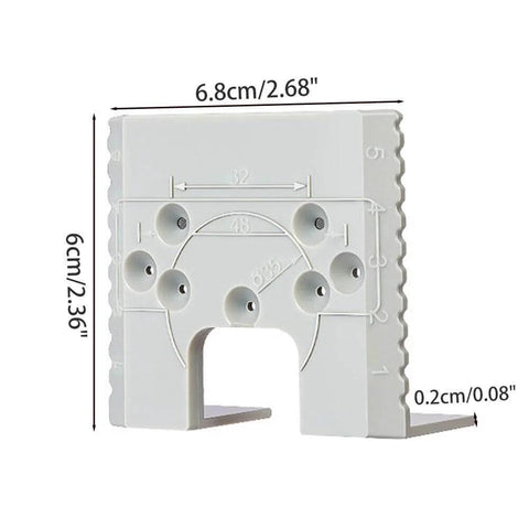 Super Handy Hinge Installation Jig For Doors And Cabinets, Durable ABS Construction, Compact 35mm Jig with Measurements