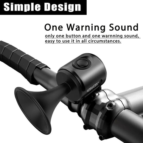 Rugged 120dB Electric Bike Horn For Adults And Kids Waterproof IPX4 Bicycle Bell With 300mAh Battery Easy Install Long Lasting Power Blue Environment