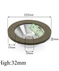 125mm Diamond Grinding Wheel Resin Bond Circle Sharpener Grinder For Carbide Metal Tungsten Steel Milling Cutters 1Pc