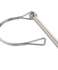 2 pcs extended PTO pins with safety locking clip, 1/4 x 2-3/4 in, Marine-grade 316 stainless steel