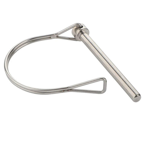 2 pcs extended PTO pins with safety locking clip, 1/4 x 2-3/4 in, Marine-grade 316 stainless steel