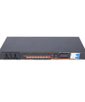 Ten Outlet Power Sequencer Conditioner With Independent Controls And Clear Digital Voltage Display For Touring Stages Amplifiers And Home Listening Rooms Us Plug, black metal unit with digital display.
