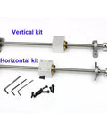 Upgrade Your 3D Printer With This Heavy Duty T8 Lead Screw Horizontal Kit Featuring Precision Stainless Steel Rails And All Copper Nuts Available In 100mm To 800mm Lengths For Smoother Engraving And Industrial Automation Projects. Horizontal T8 lead screw kit with stainless steel rail and copper nut, shown with mounting hardware