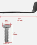 Heavy Duty Tiller Tine Set For 12075 12089 12090 12212 14038 15009 Replacement For Troy Bilt OEM dimensions illustration