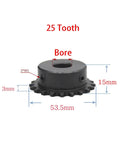 Heavy Duty Bevel Gear Pinion Set In 45 Steel, 25-Tooth, 14-19mm Bore With Keyway, Industrial Sprocket Wheel For Motor Drive