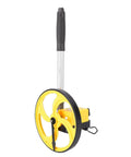 Baxnore 8 Inch Measuring Wheel with 0 9999.9 Meter Telescopic Pole, yellow wheel, adjustable telescoping handle, and measuring display.