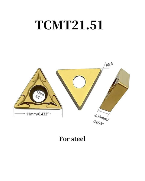 TCMT21.51 carbide inserts from Half Inch Boring Bar Set For Precise Internal Lathe Machining Shop Ready Pro Grade Kit