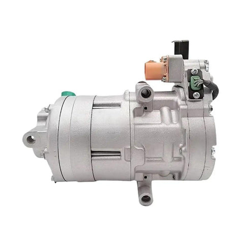 Electric AC Compressor 12V Direct Bolt On For Hyundai Kona 2022 Auto Climate Repair Turnkey Setup No Sweat Install OE 97701K4000 HVAC Replacement side view.