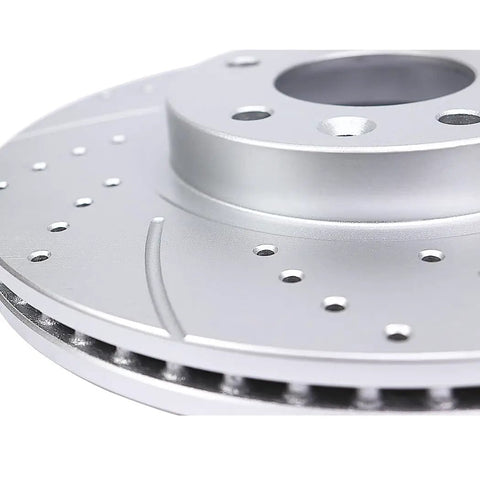 Front Brake Kit With Drilled And Slotted Disc Rotors And Ceramic Brake Pads For 2009 2019 Toyota Corolla 2009 2014 Matrix 2009 2010 Pontiac Vibe