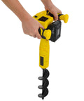 Person using Cordless Post Hole Digger 350W Electric Auger With Drill Bit And Charger 550RPM Battery Powered 2000mAh tool