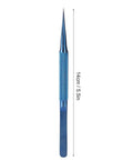 Titanium Alloy Precision Tweezers for Microsoldering and Phone Board Repair, Anti Corrosive Anti Magnetic, 0.15mm Tip, Great for Fingerprint Line, Wire Welding, and Delicate Motherboard Work, Pointed Toe, Compact 2.1 Inch Length, 14cm blue