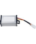 Heavy Duty DC Voltage Step Down Converter Swaps 36V Or 72V Straight To 12V Pulling 120 Watts And Ten Amps For Trucks Boats And Trailers No Sweat With Quick Plug In Setup.