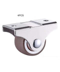 Four Piece One Inch Directional Caster Wheels Equipped With Quiet Rubber Treads And Precision Ball Bearings for smooth furniture moves.