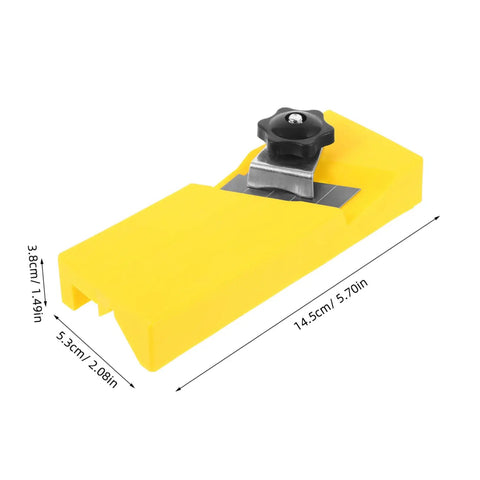 Heavy Duty Abs Edge Trimming Jig For Woodworking Shop Real Deal Hand Planer And Chamfer Attachment, yellow ABS, 14.5cm size.